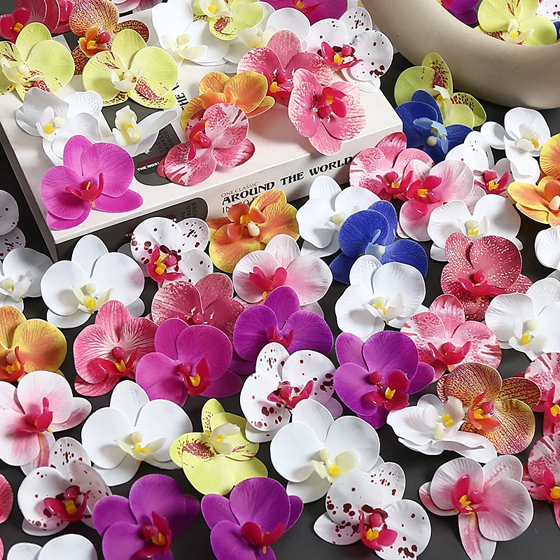 Künstliche Orchideenblütenakzente für die Wohnkultur