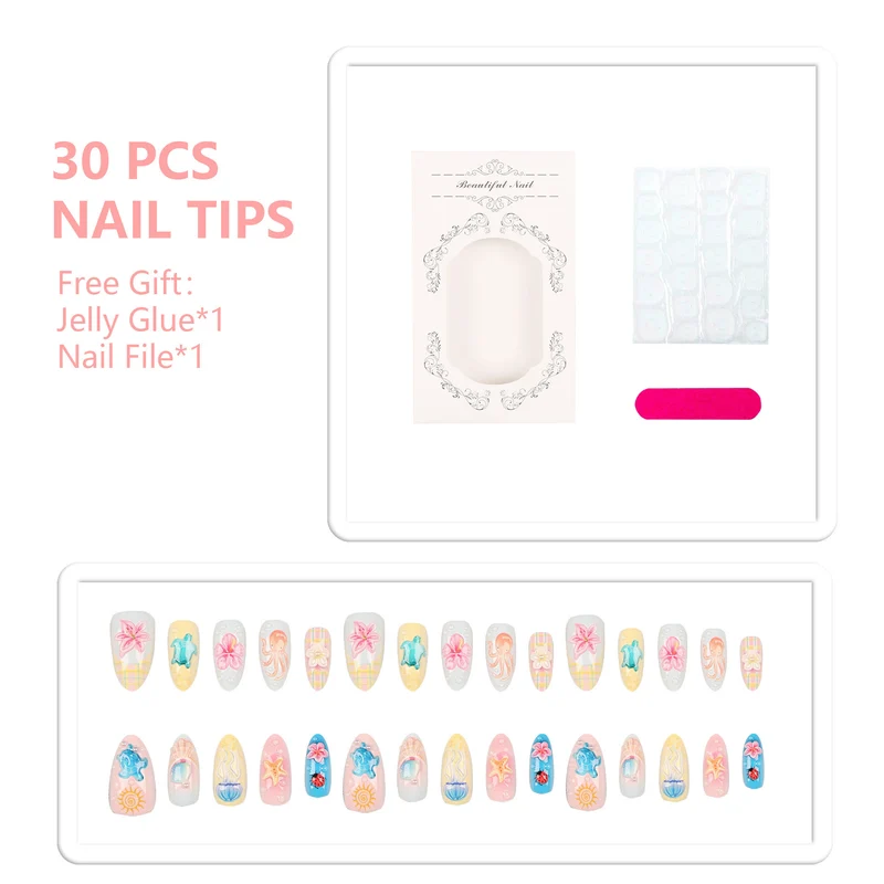 Themen Press-On Nagelkunst Set