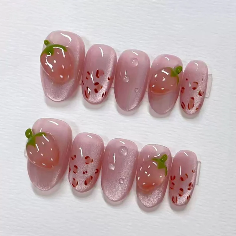 Blumeninspiriertes Press-On Nagelset
