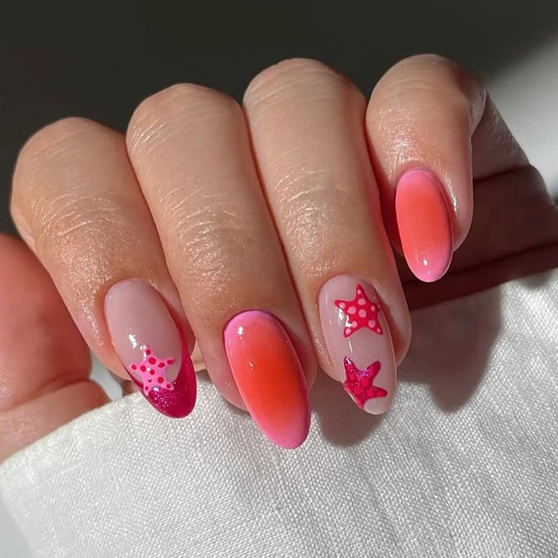 Saisonale Seestern Nagelkunst