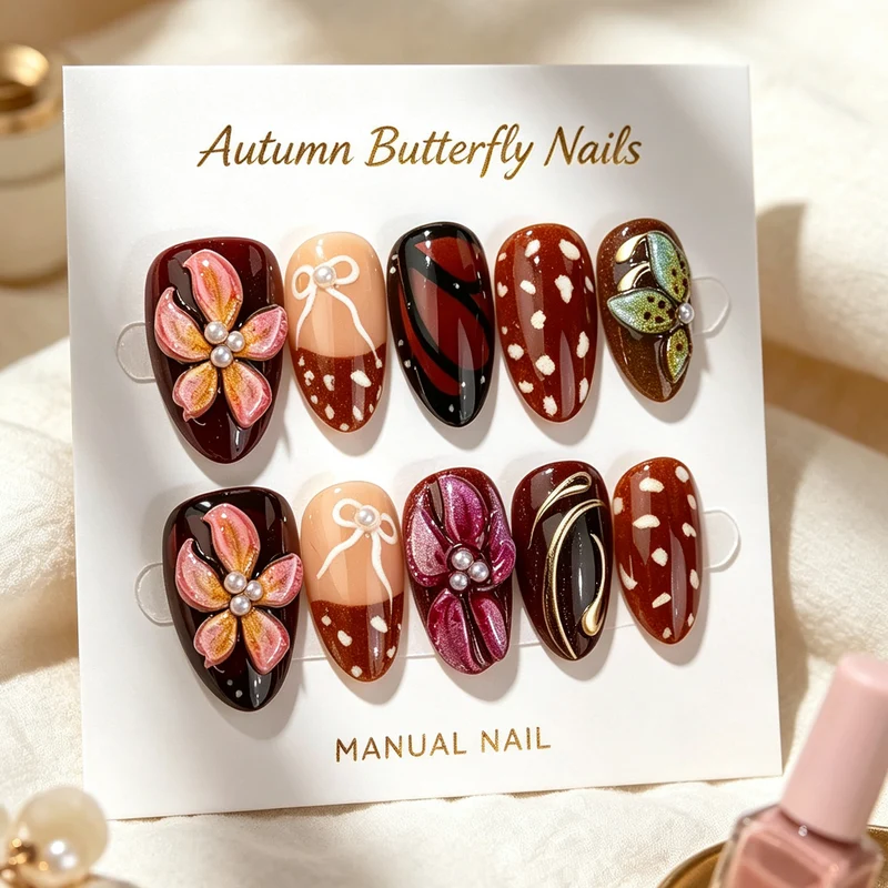 Dekoratives Press-On Nagelset