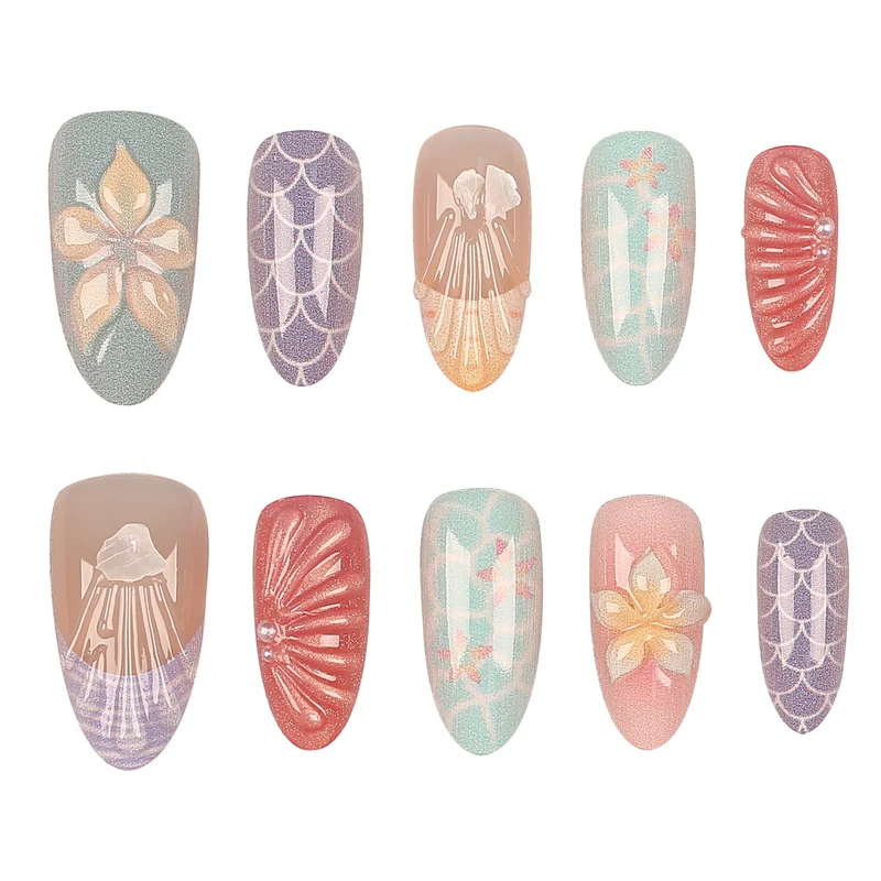 Künstlerische Press-On Nagelspitzen Set