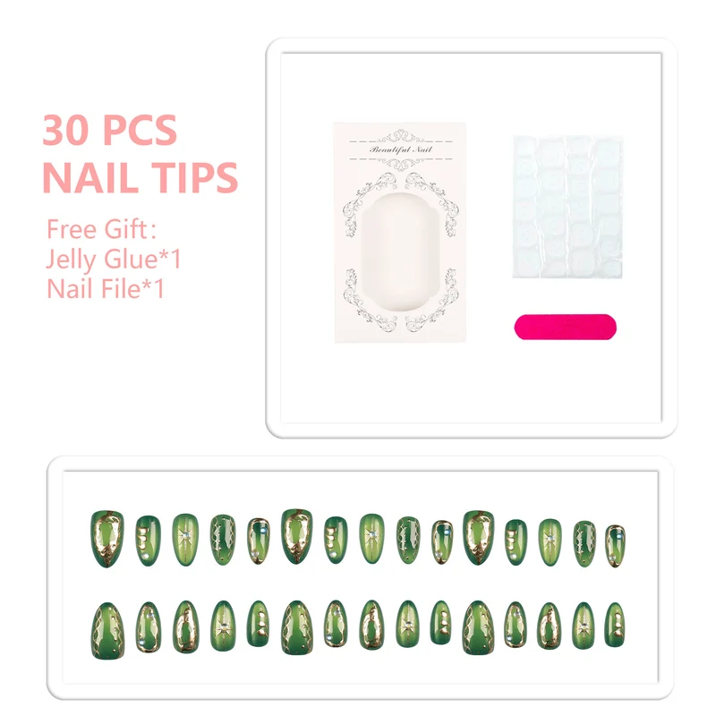 Künstlerisches Press-On Nageldesign Set