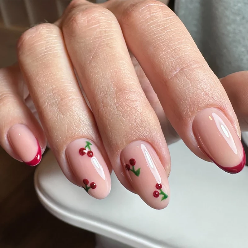 Kirschblüten Themen Press-On Nagelkunst