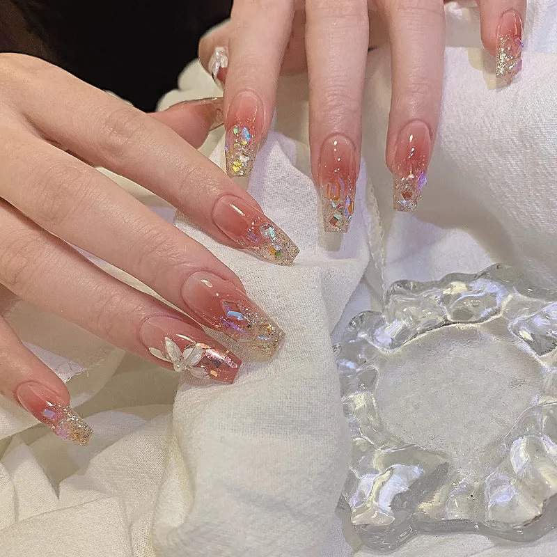 Elegantes florales Design Press-On-Nail-Art-Set