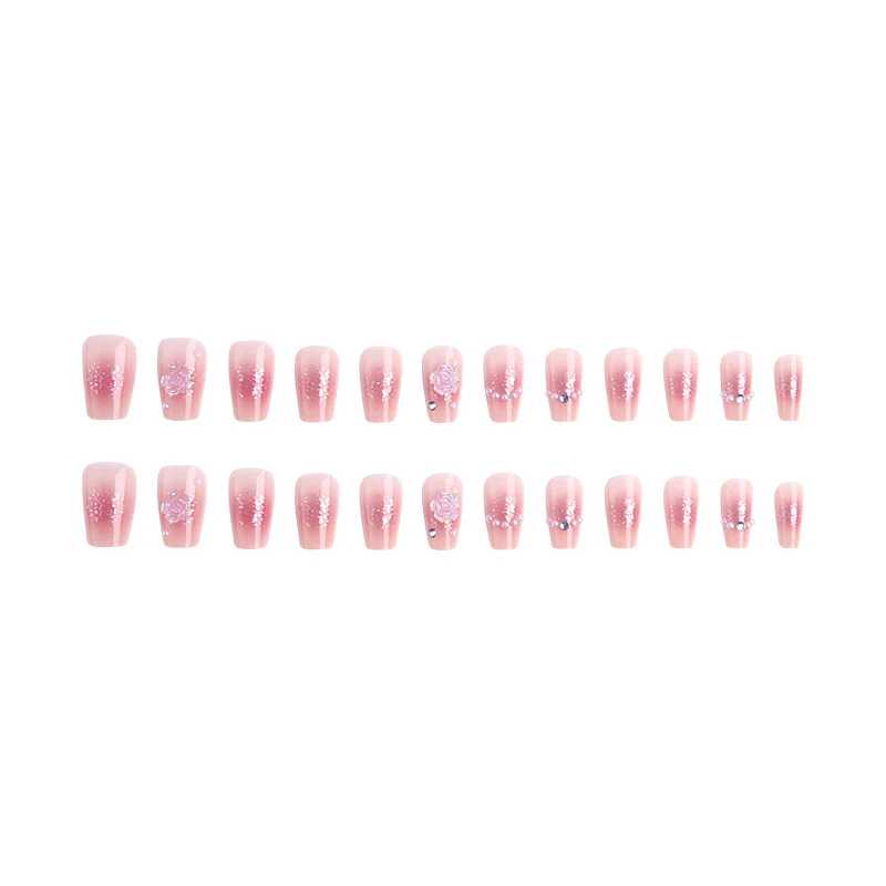 Elegantes florales dekoratives Press-On-Nagelset