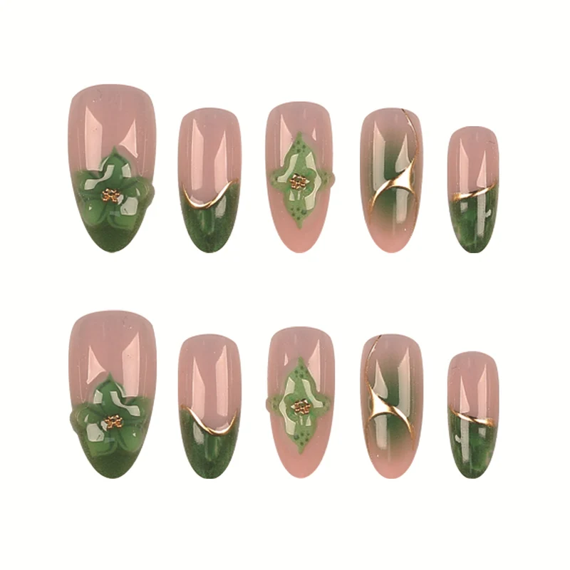 Künstlerisches Floral Nagelspitzen Set