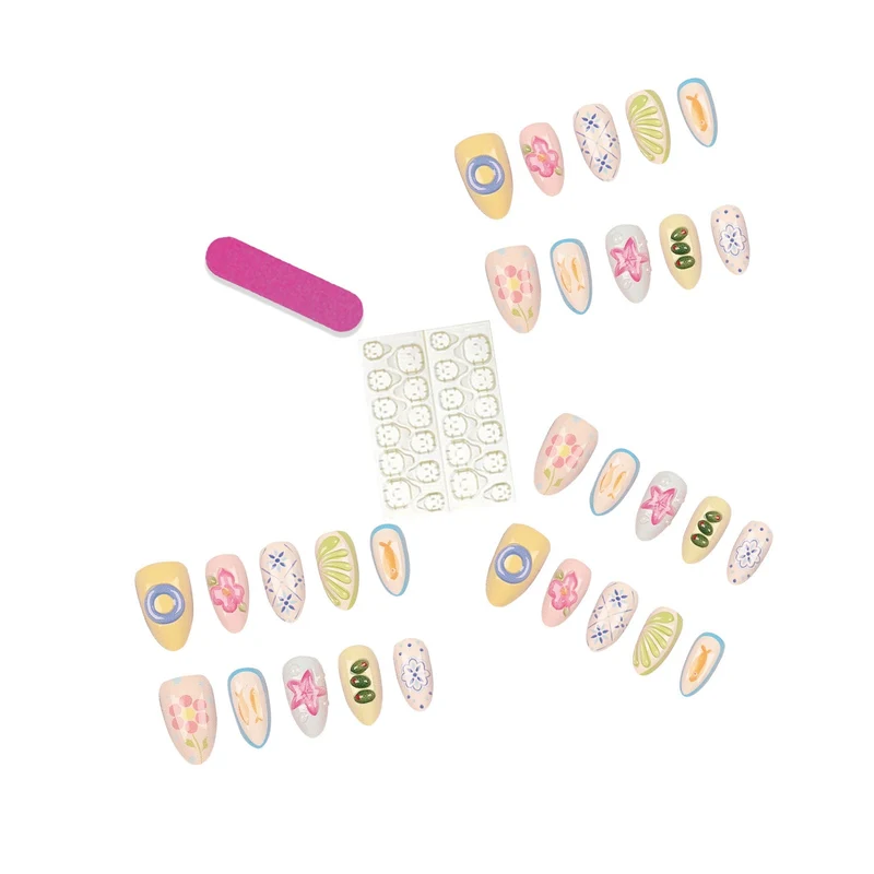 Künstlerisches dekoratives Press-On Nagelset