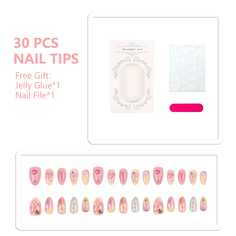 Artisanale Druck-Nagelspitzen Set