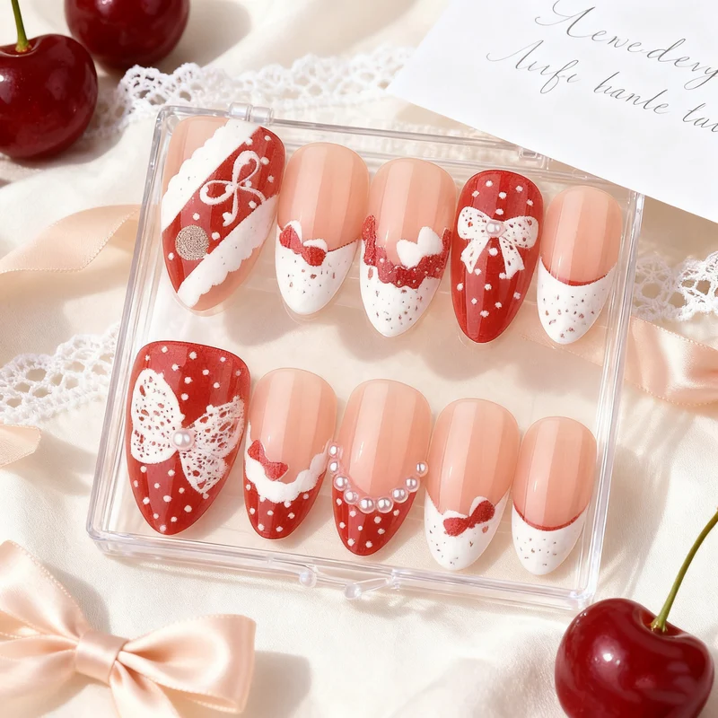 Dekoratives thematisches Press-On-Nagelset