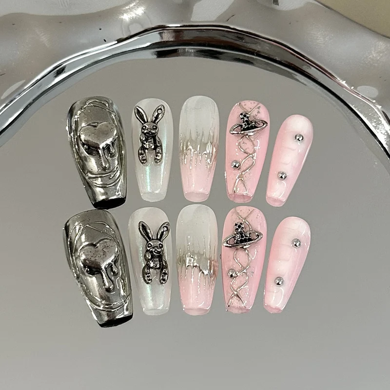 Dekorative Fantasy-Themen Press-On Nagelkunst