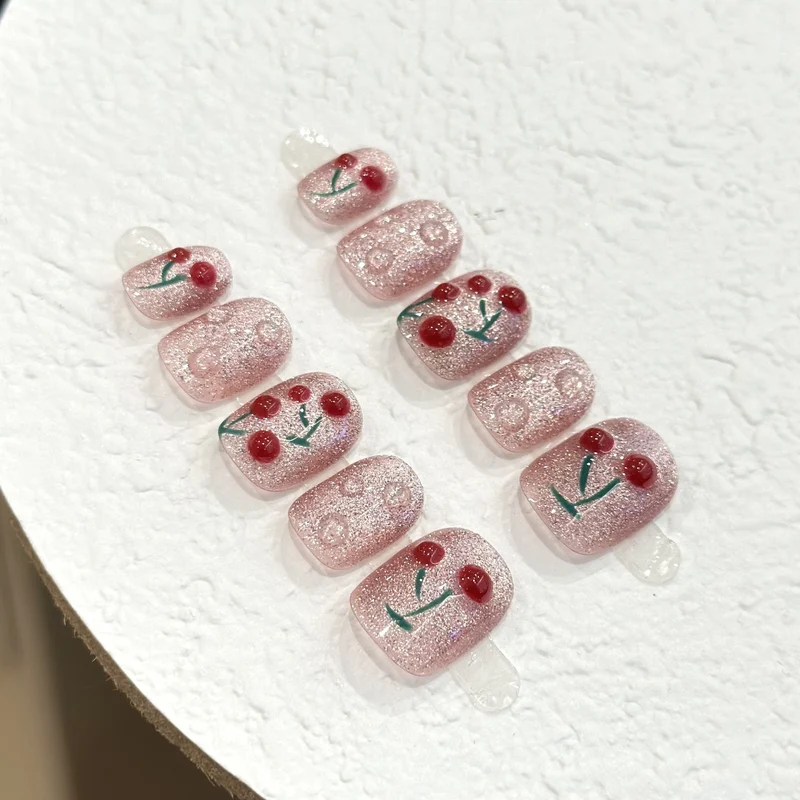 Kirschblüten Press-On Nail Art Set