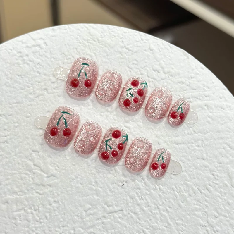 Kirschblüten Press-On Nail Art Set