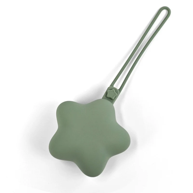 Weicher Silikon-Mini-Beutel Schlüsselanhänger in Sternform mit elastischer Schlaufe