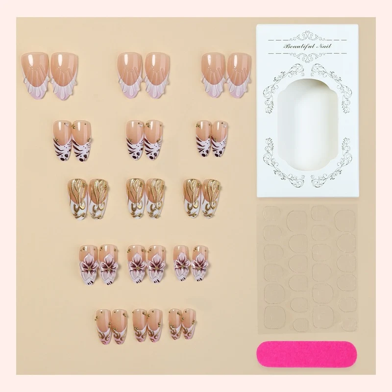 Künstliche Fingernägelset mit elegantem Design Karnz