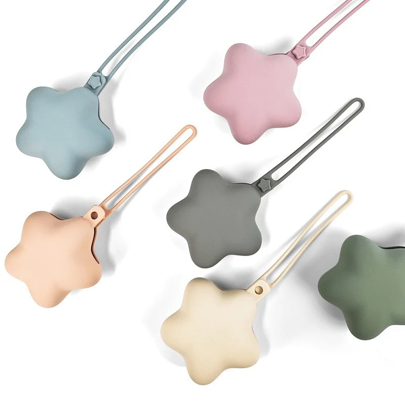 Silicone-Stern-Beißring mit Sicherheitsgurt und Schnellverschlussclip