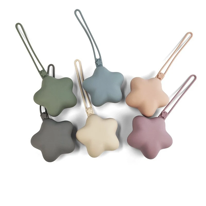 Silicone-Stern-Beißring mit Sicherheitsgurt und Schnellverschlussclip