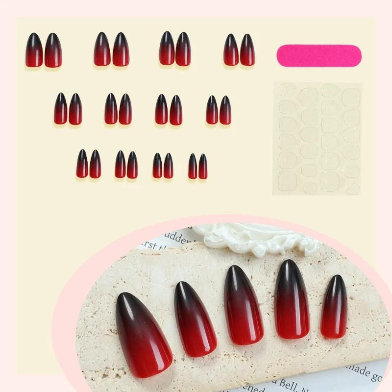 Künstliche Fingernägel mit Ombre-Effekt Karnz