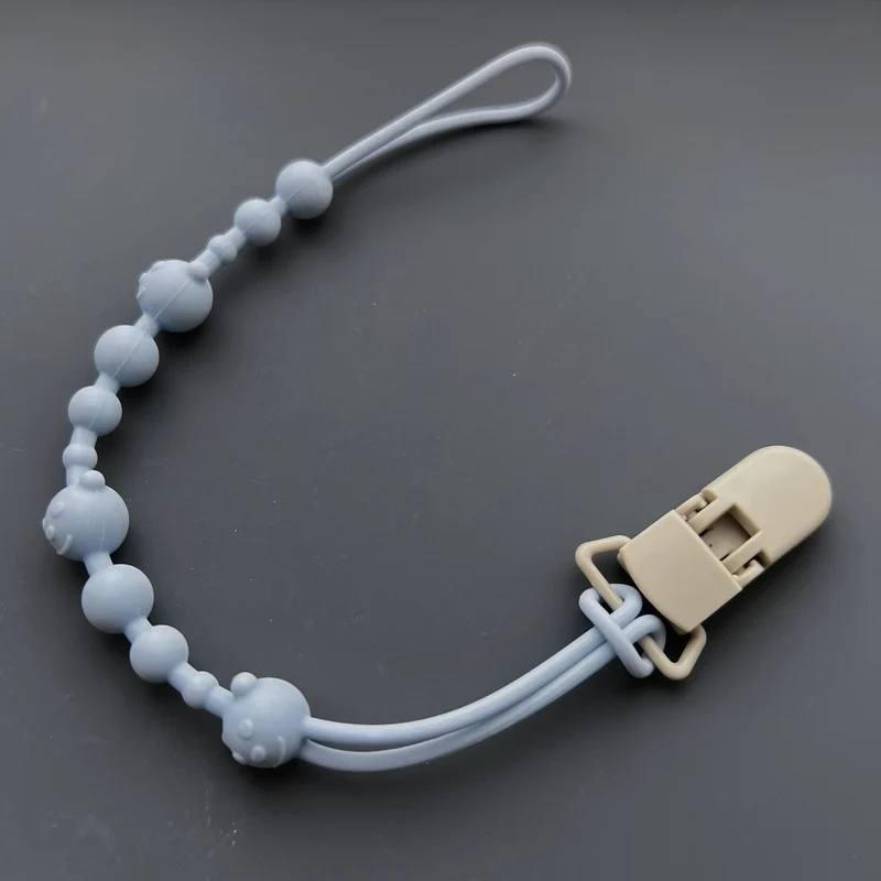 Silikonperlen Schnullerkette mit Sicherheitsverschluss