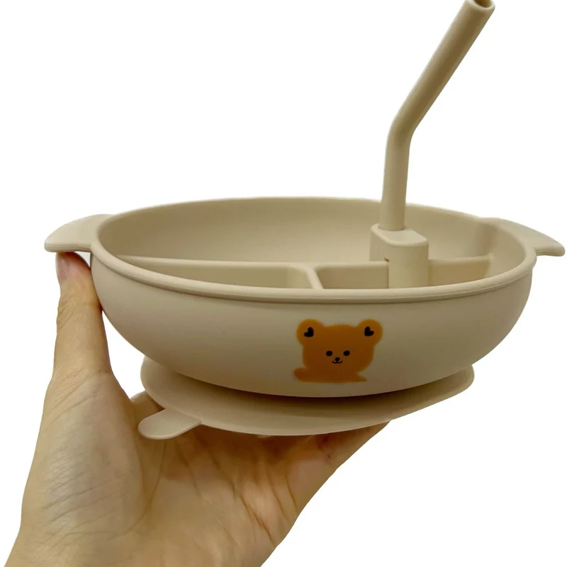 Silikon-Baby-Löffel- und Gabelset mit weichen, ergonomischen Griffen