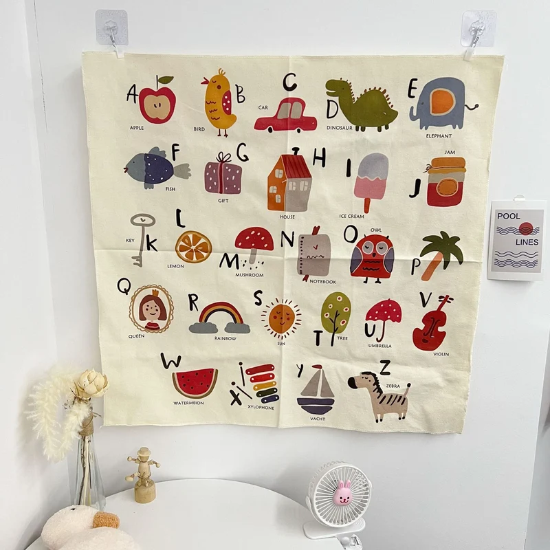 Retro Rainbow Baumwolle Wandbehang Teppich