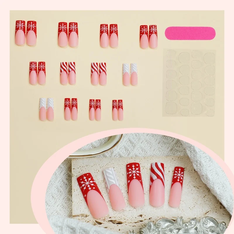 Kunstnagelset für festliche Anlässe mit eleganten Wintermotiven Karnz