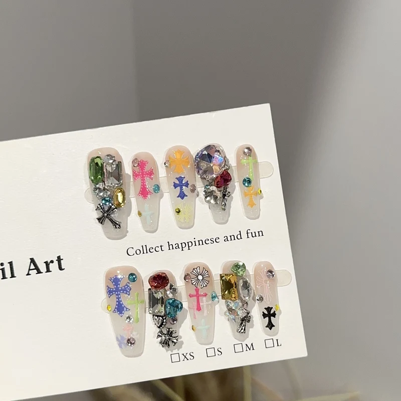 Künstlerisches Multi-Design Press-On Nagelset