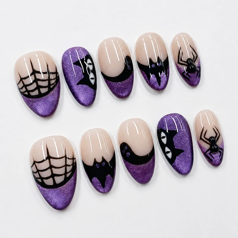 Kreatives Kunstnagelset mit Halloween-Motiven Karnz