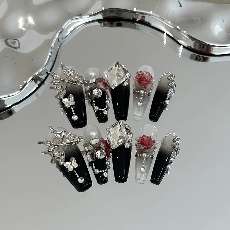 Künstlerisches Glam Nagelset