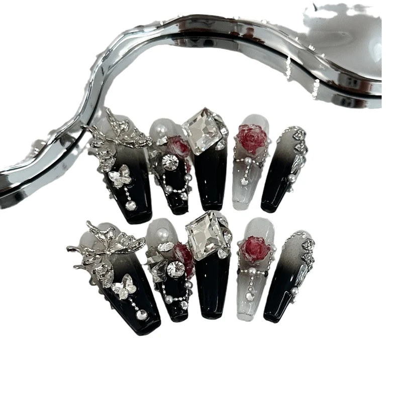 Künstlerisches Glam Nagelset
