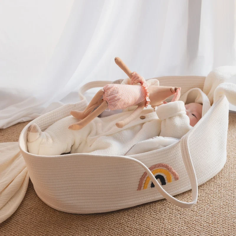 Tragbare Seil-Style Baby Moses Körbchen Wiege mit Griffen