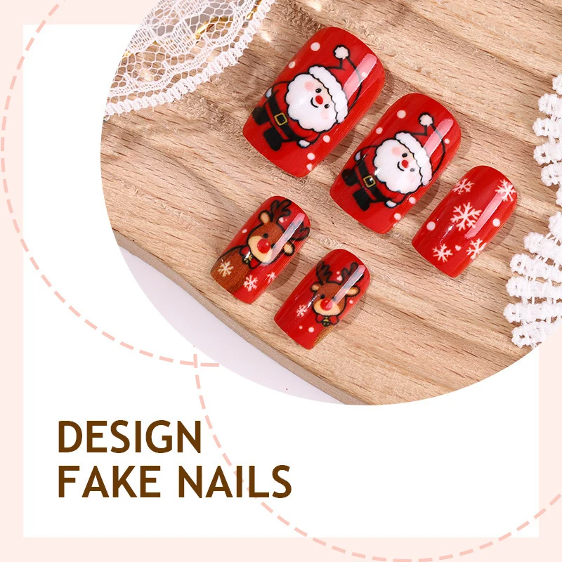 Kreatives Kunstnagelset mit festlichem Weihnachtsdesign Karnz