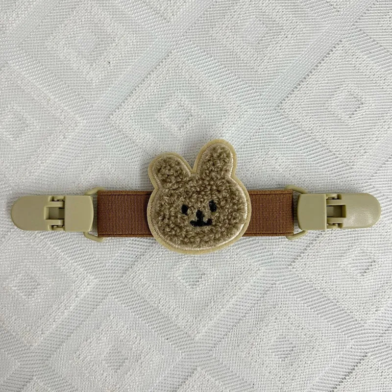 Plüsch Teddy Schnullerclip mit Sicherheitsverschluss und elastischem Band