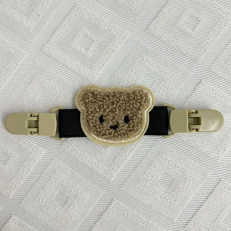 Plüsch Teddy Schnullerclip mit Sicherheitsverschluss und elastischem Band