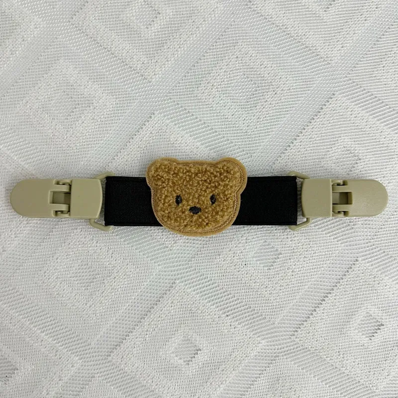 Plüsch Teddy Schnullerclip mit Sicherheitsverschluss und elastischem Band