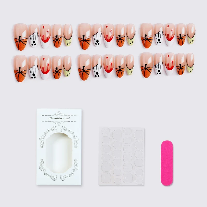 Kreatives Kunstnagelset mit Basketball-Design Karnz