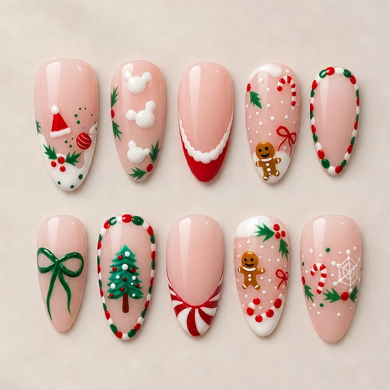 Kreatives Kunstnagelset für festliche Anlässe Karnz
