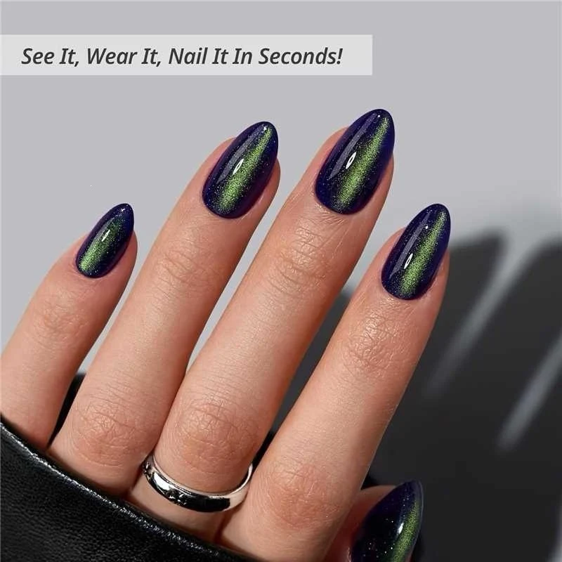 Elegantes Kunstnagelset mit Hochglanz und spitzen Design Karnz
