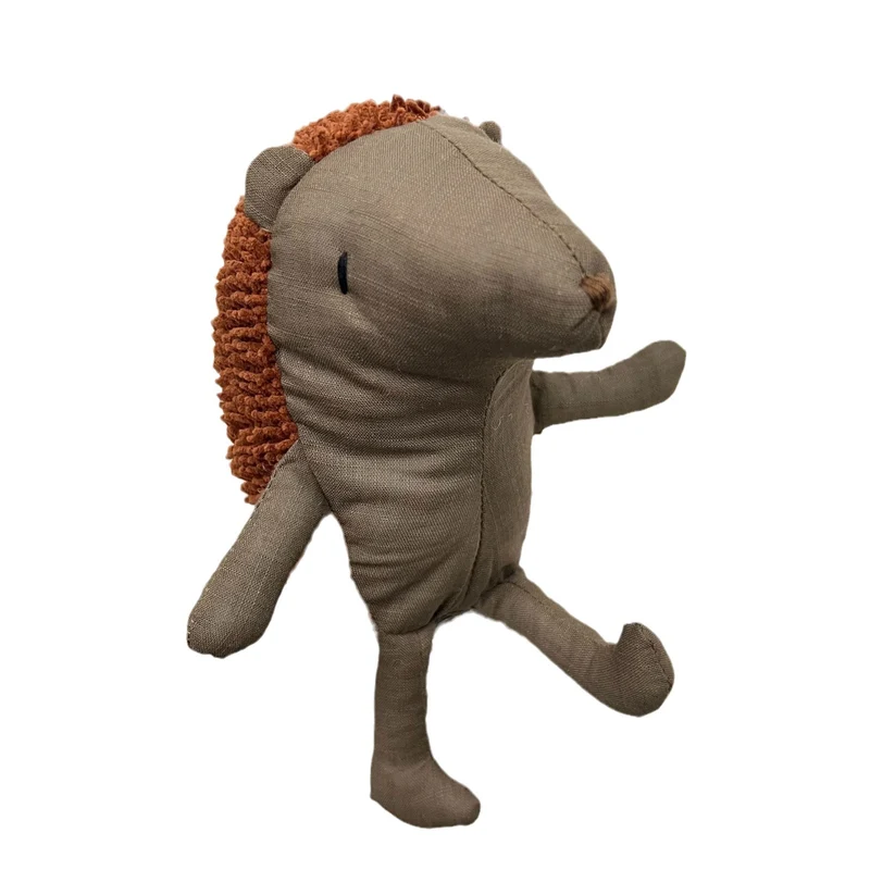 Plüsch-Igel-Handpuppe mit weichem Fell und gestickten Details