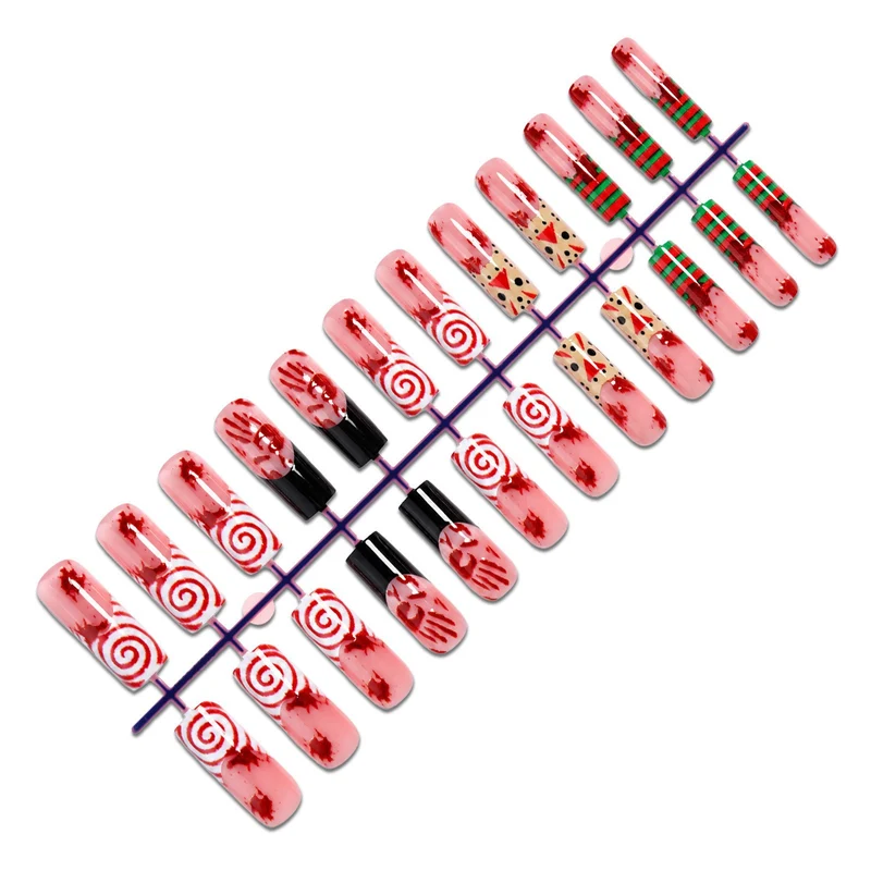 Kreatives Halloween Kunstnagelset mit skurrilen Motiven Karnz