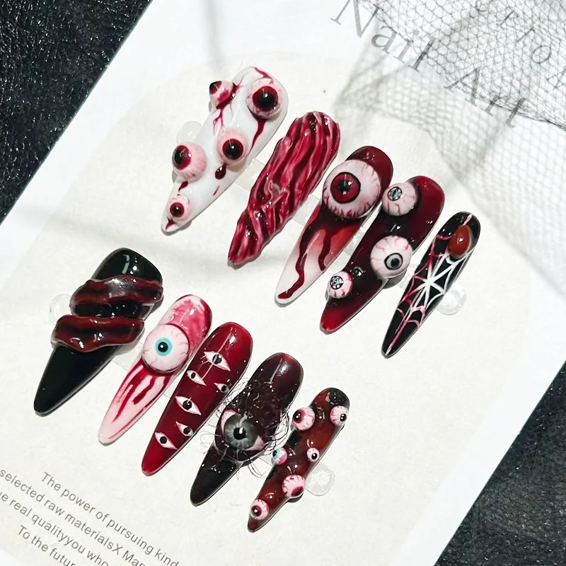 Kreatives Halloween Kunstnagelset Karnz