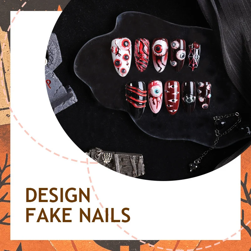 Kreatives Halloween Kunstnagelset Karnz