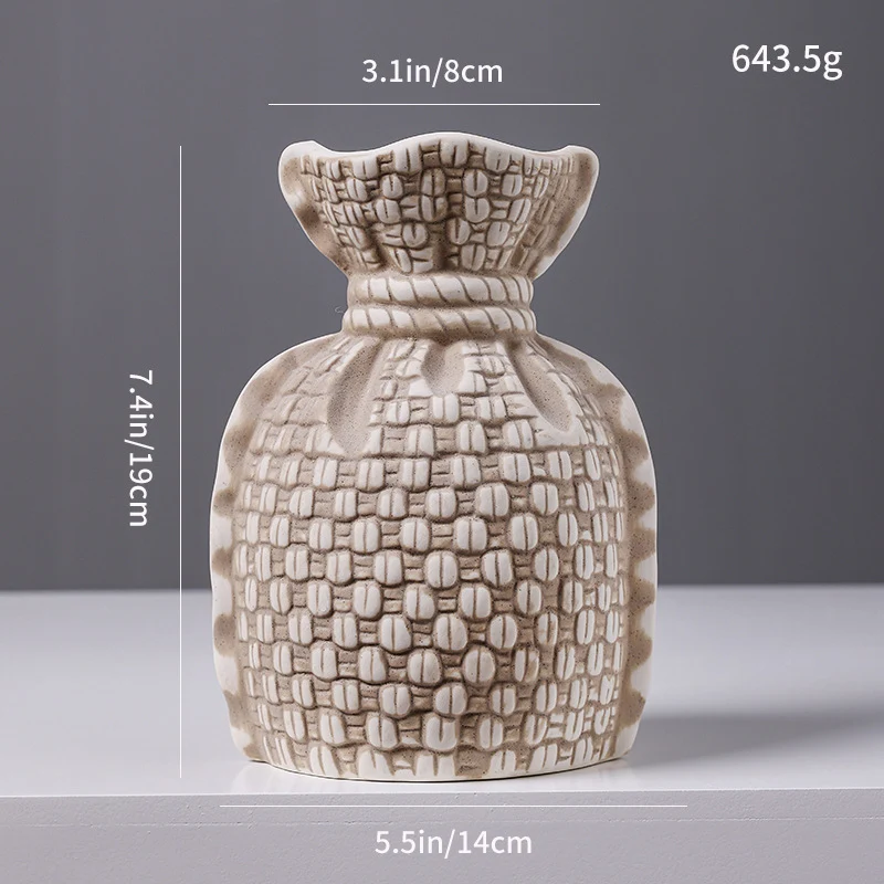 Geflochtene Textur Keramikvase Karnz