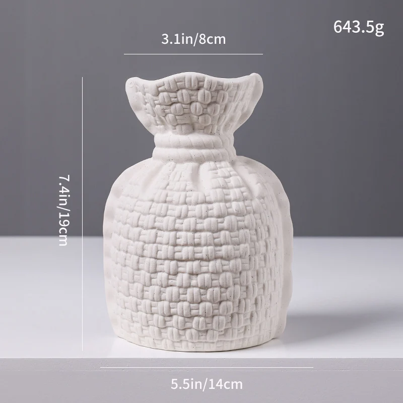 Geflochtene Textur Keramikvase Karnz