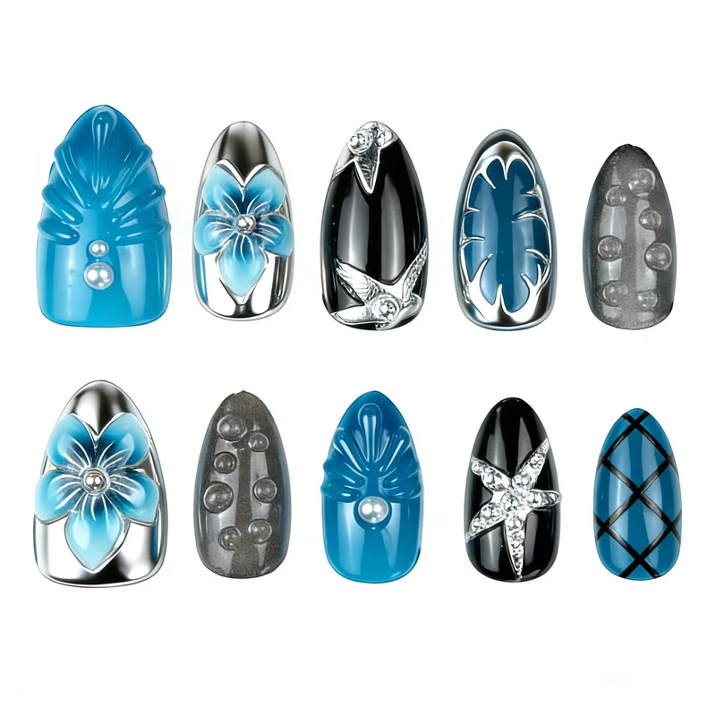 Dekorative Kunst Polish Press-On Nail Set