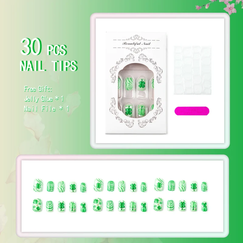 Kreatives St. Patrick's Day Themen Druck-Nagelset