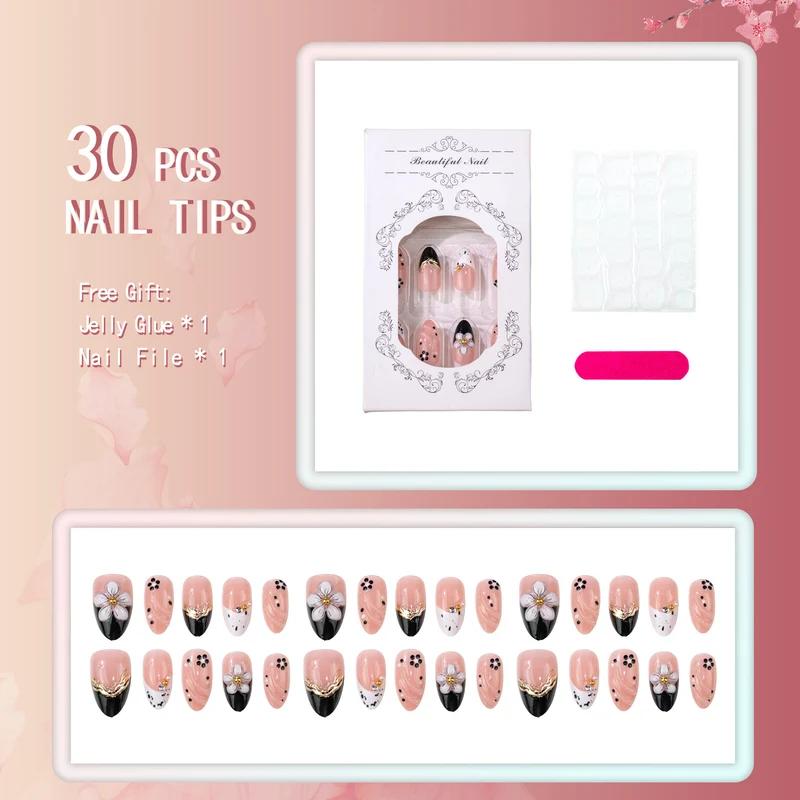 Künstlerisches Press-On-Nageldesign-Kit