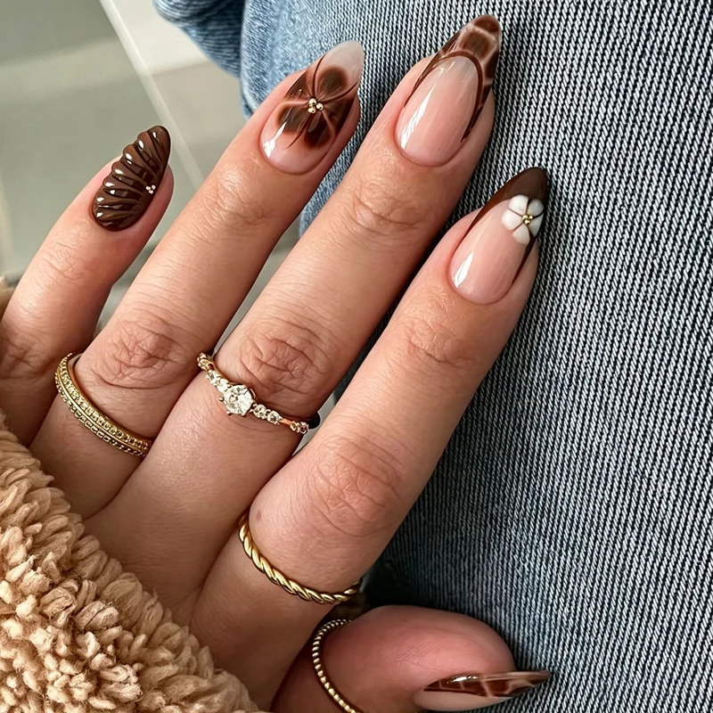 Kreatives Kunstvolles Press-On Nagelset