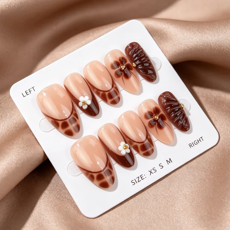 Kreatives Kunstvolles Press-On Nagelset