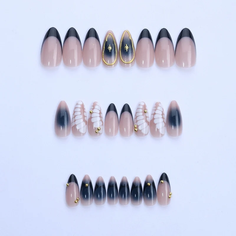 Künstlerisches Ombre Press-On Nagelset